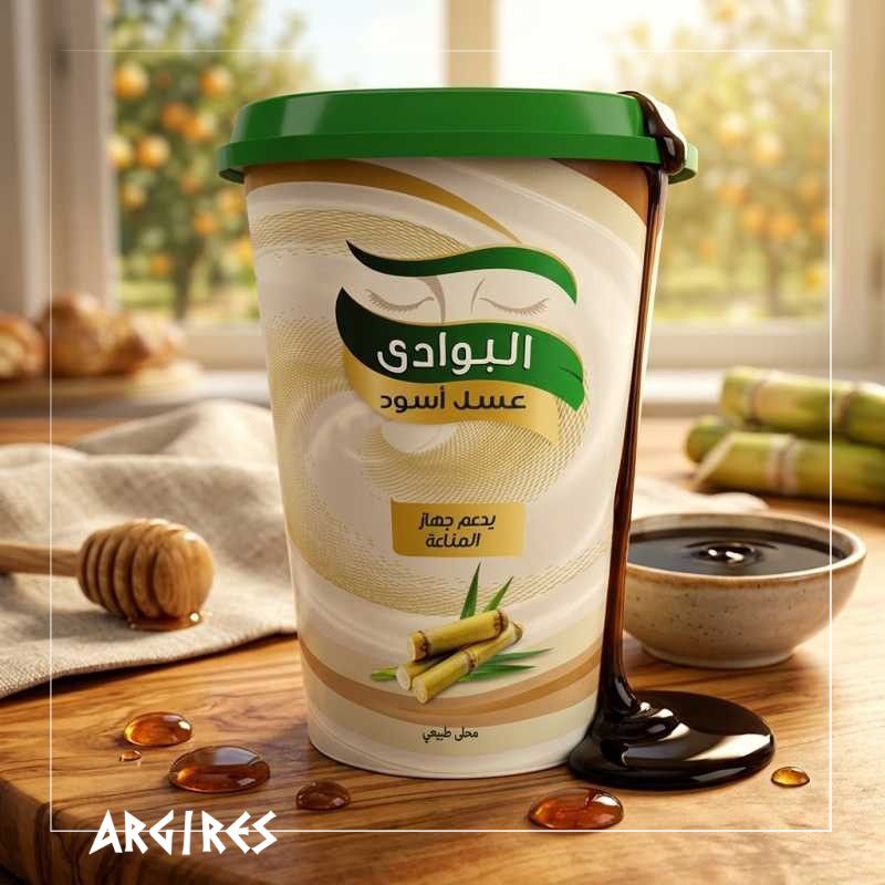البوادى عسل اسود 750جم